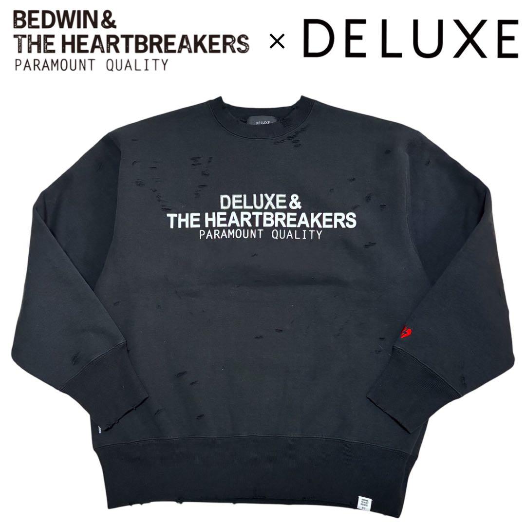 完売品 美品■BEDWIN x DELUXE■ヘヴィー スウェット ダメージ加工
