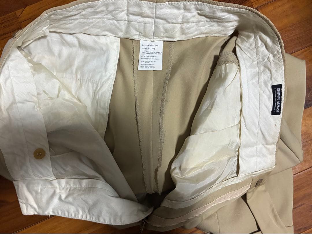 【80s GIORGIO ARMANI】イタリア製 ツータック ワイドスラックス