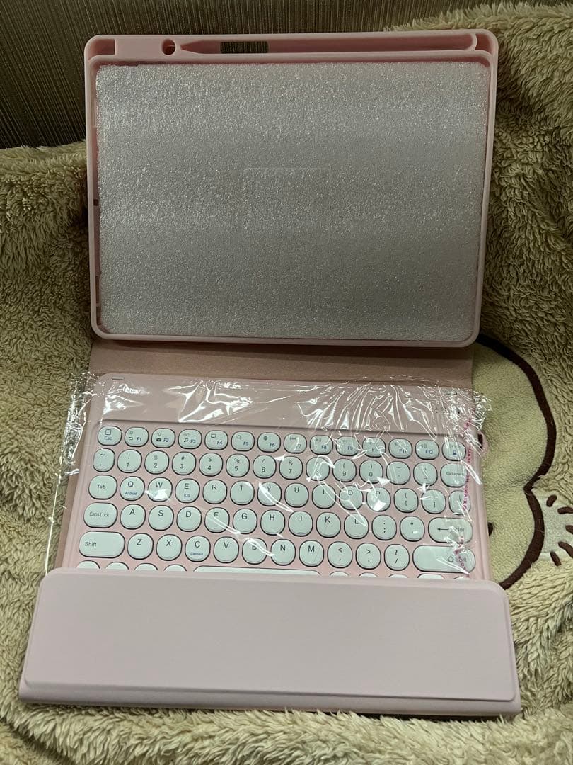 Bluetoothキーボード付きiPadケース ピンク