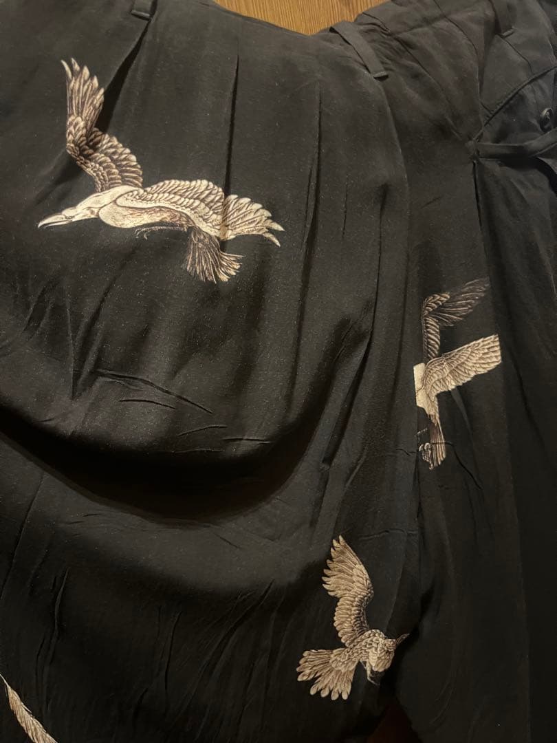 ヨウジヤマモトプールオム　Yohji Yamamoto レーヨン　カラスバルーン