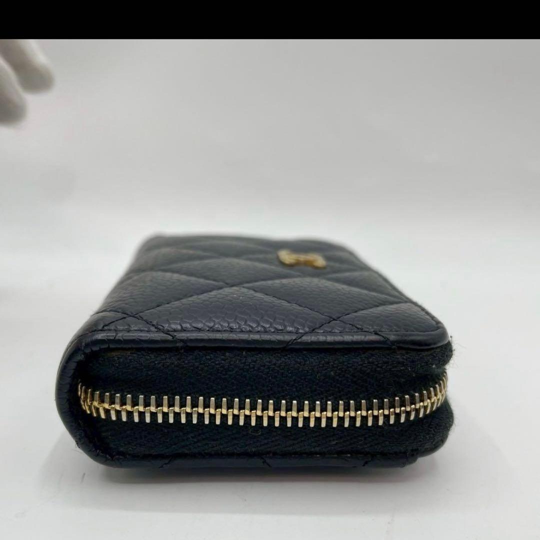 シャネル　マトラッセ　ケース　クラシック　ブラック　キャビアスキン