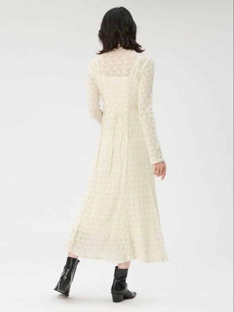 新品未使用　フレイアイディー　前後2wayシアーレースワンピース　アイボリー