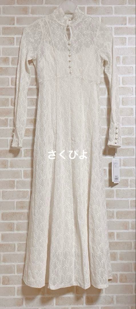 新品未使用　フレイアイディー　前後2wayシアーレースワンピース　アイボリー
