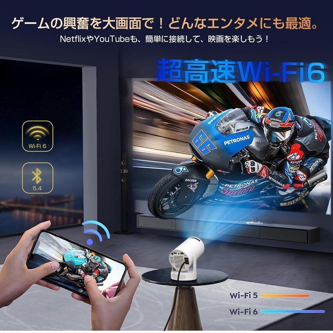 新品✨ プロジェクター AndroidTV 天井投影 小型 大画面 4K