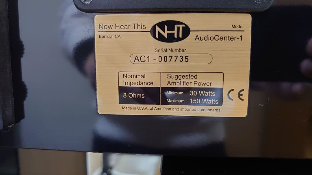 NHT AudioCenter-1 センタースピーカー　ピアノブラック
