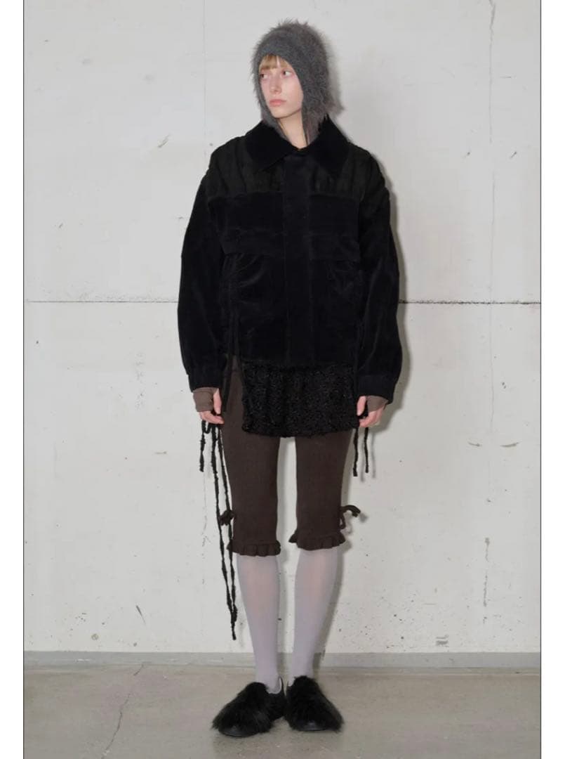 ジャケット・アウター typeservice Mixed Shirring Jumper/Black