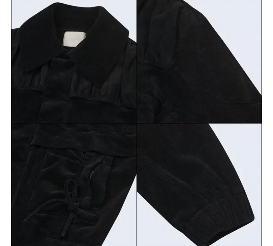 ジャケット・アウター typeservice Mixed Shirring Jumper/Black