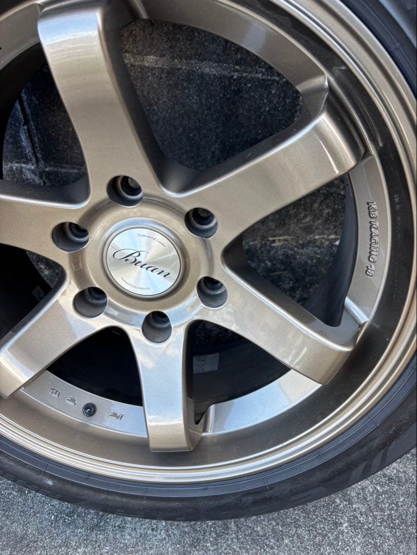 舞杏 BUAN KB RACING 18インチ ホイール ブロンズ　セット