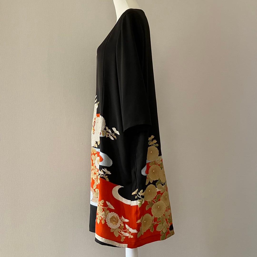 留袖リメイクワンピース　522