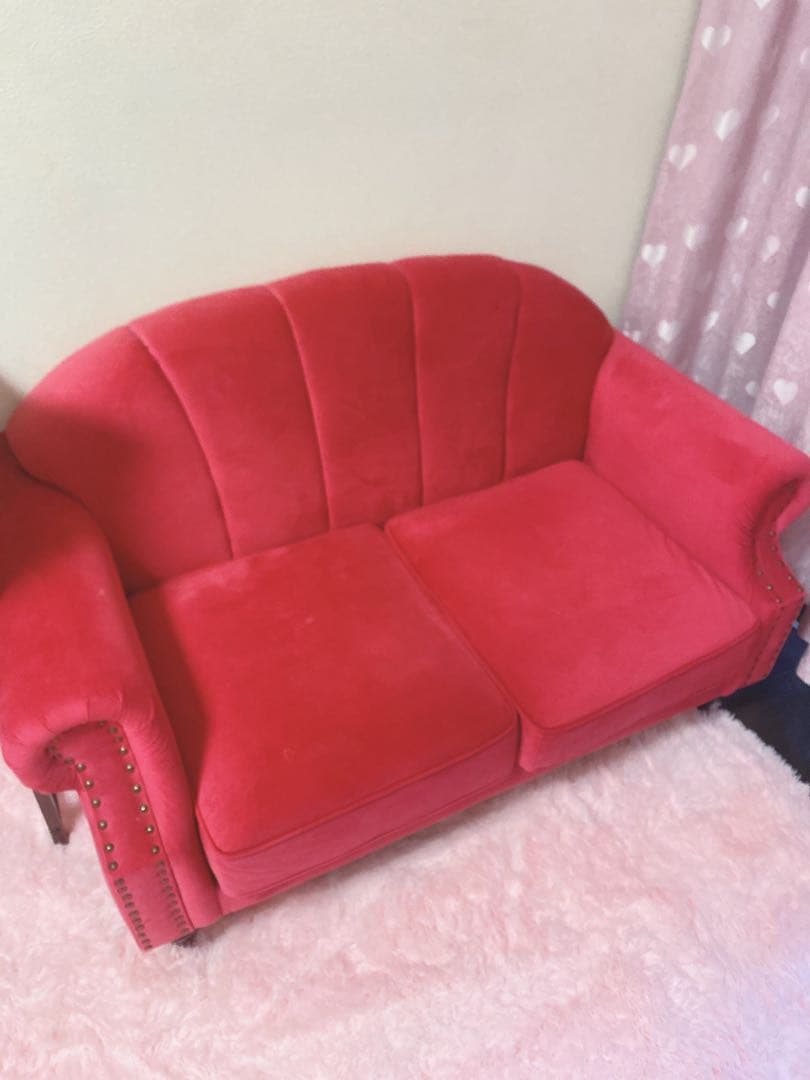 2人掛けピンクソファ　　2024年4月購入