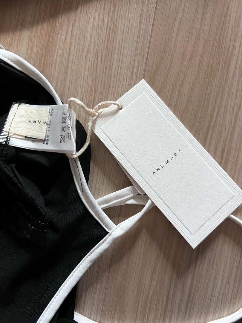 Coco pleats swimwear♡andmary black/white