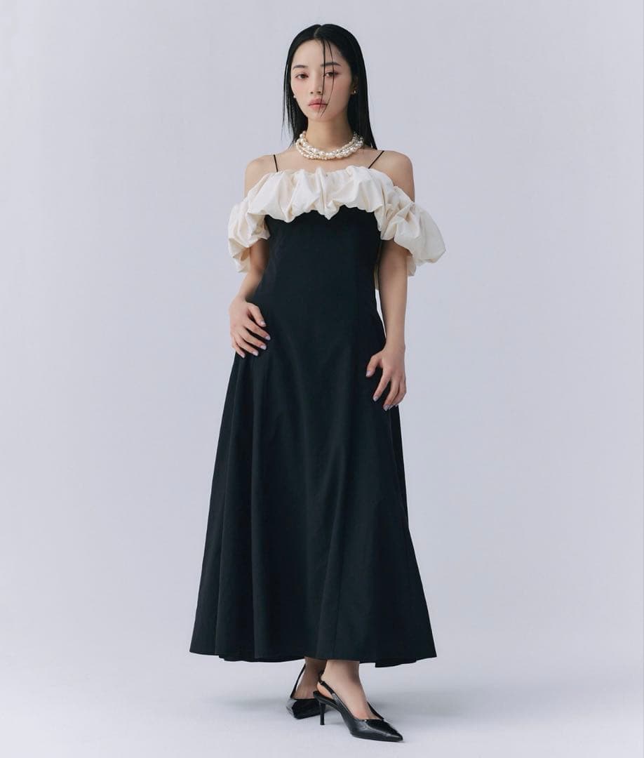 ギャザーフリルオフショルワンピース eimy istoire