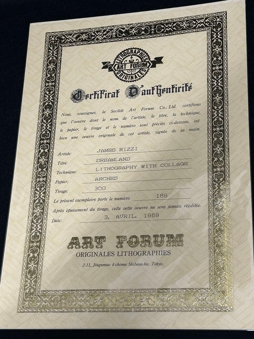 【レア物】JAMES RIZZIジェームス・リジィ189/300 絵画