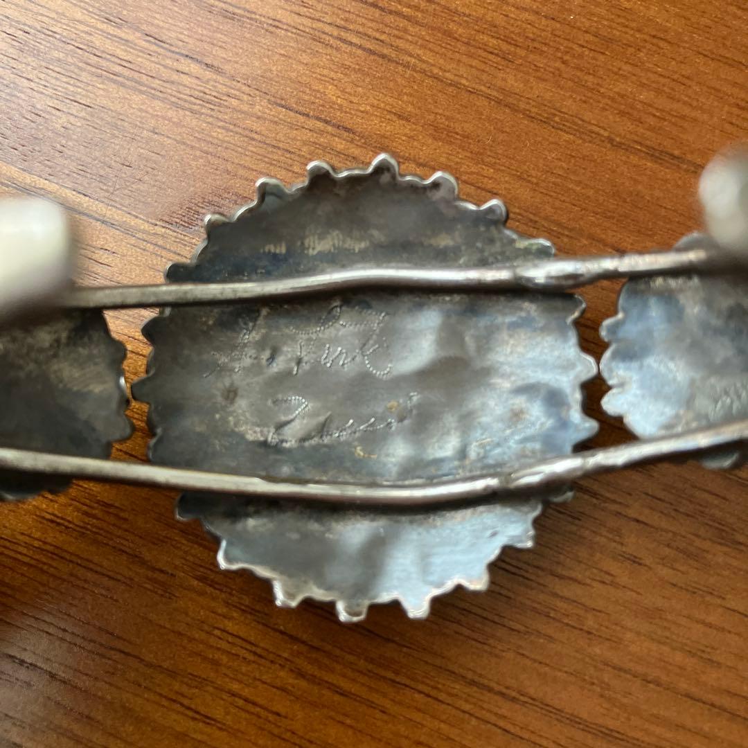 インディアンジュエリー　ナバホ族　ターコイズバングル