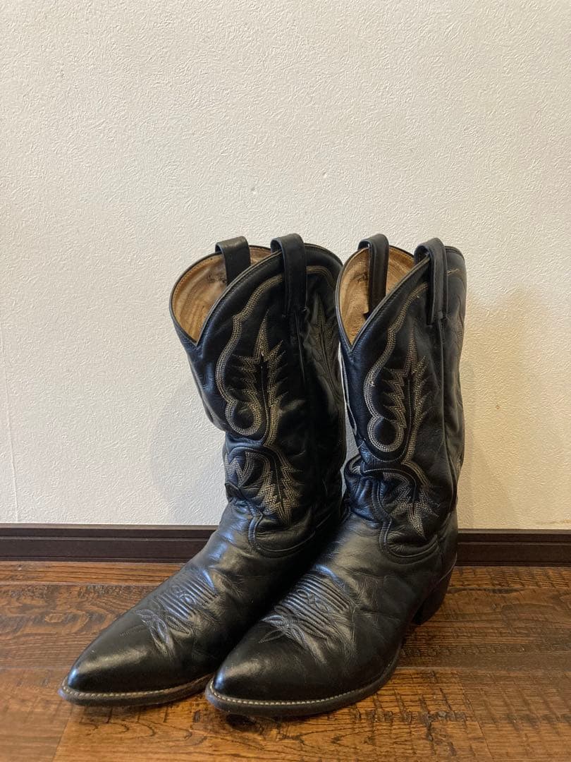 Tony Lama[トニーラマ]刺繍レザーウエスタンブーツvintage