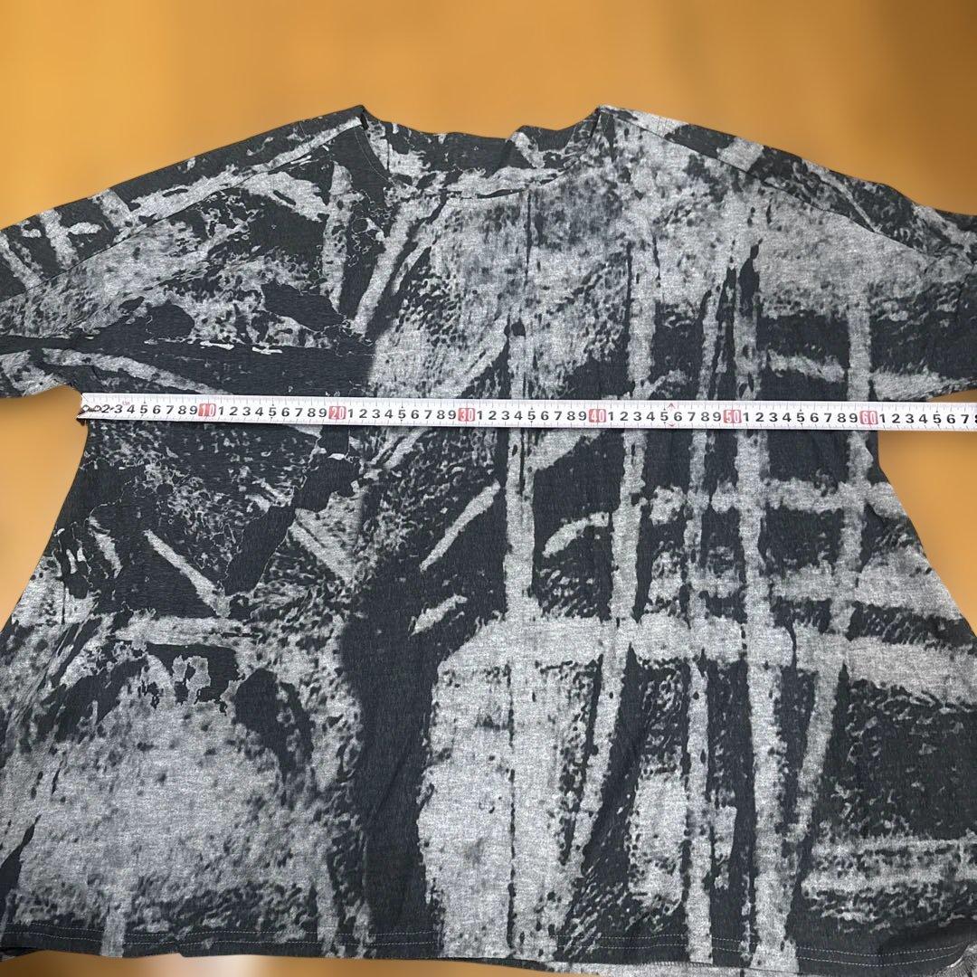 センソユニコ　芽風　マツオインターナショナル　墨絵　抽象柄　カットソー　38