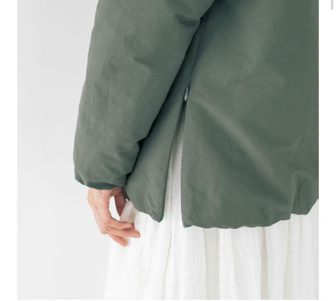 「ふんわり軽くてあったかい」洗えるショート丈コート　カーキ