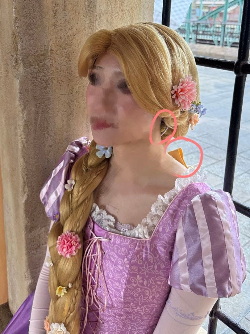 年末限定値下げ！ラプンツェル風ウィッグ/軽量・950g/光るウィッグ