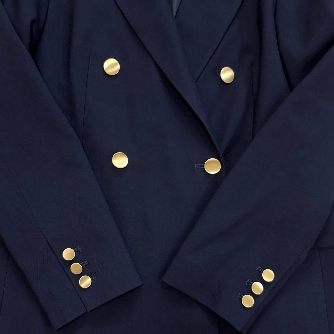 美品♪アーバンリサーチ　ウール混 ダブルブレストブレザージャケット　紺ブレ　金釦