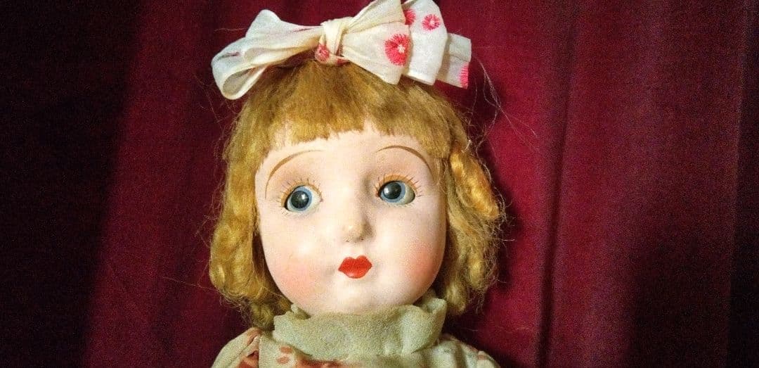 三越ドール　フラーティアイ　大正　昭和　サクラビスク　人形