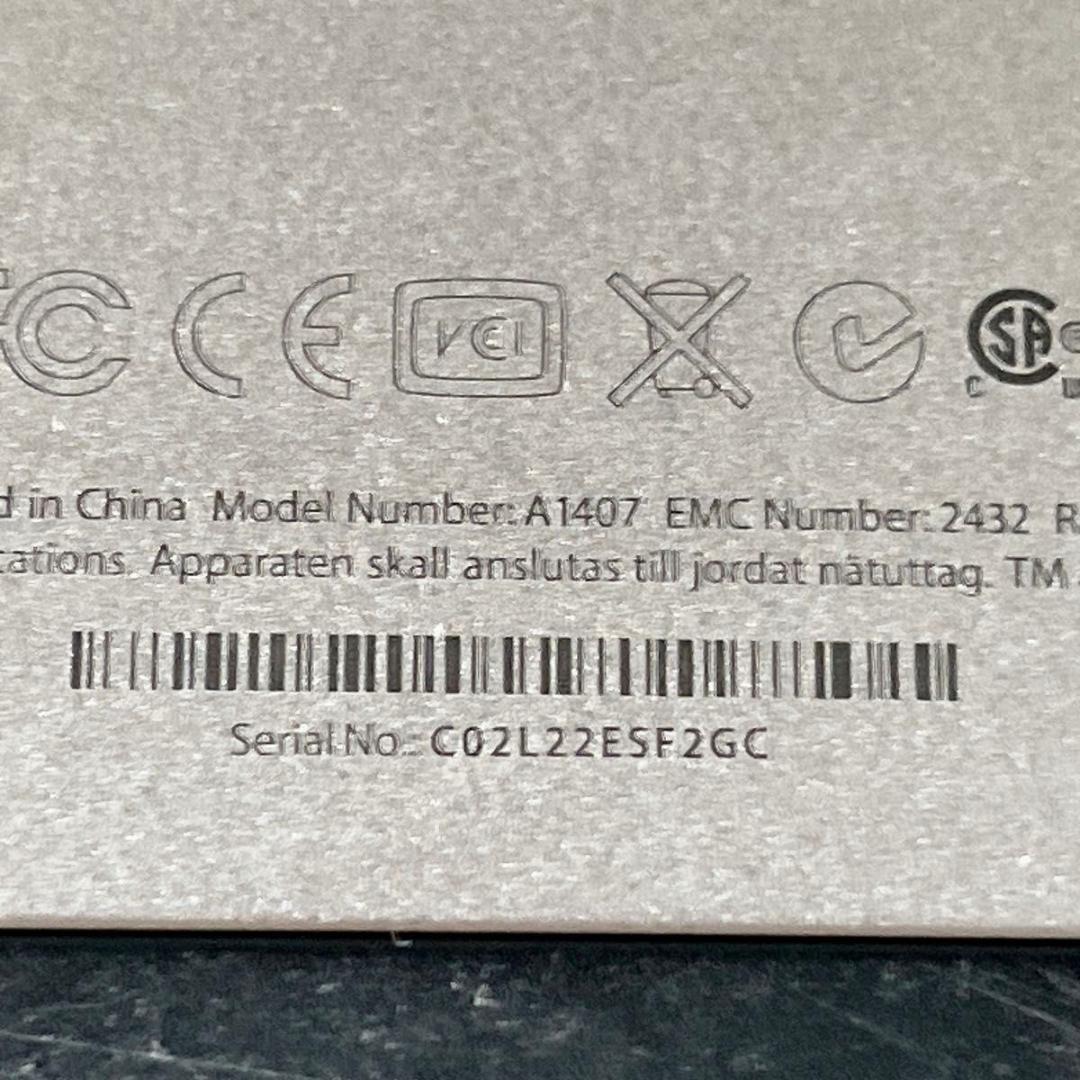 Apple アップル サンダーボルト A1407 MC914J/B 27インチ