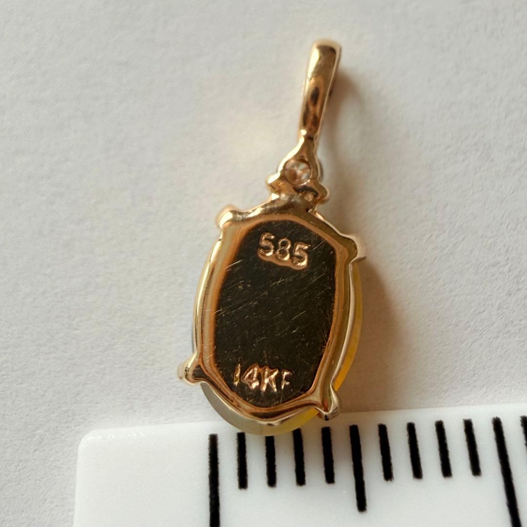 K14 オパール　ダイヤモンド　トップ　585刻印有り