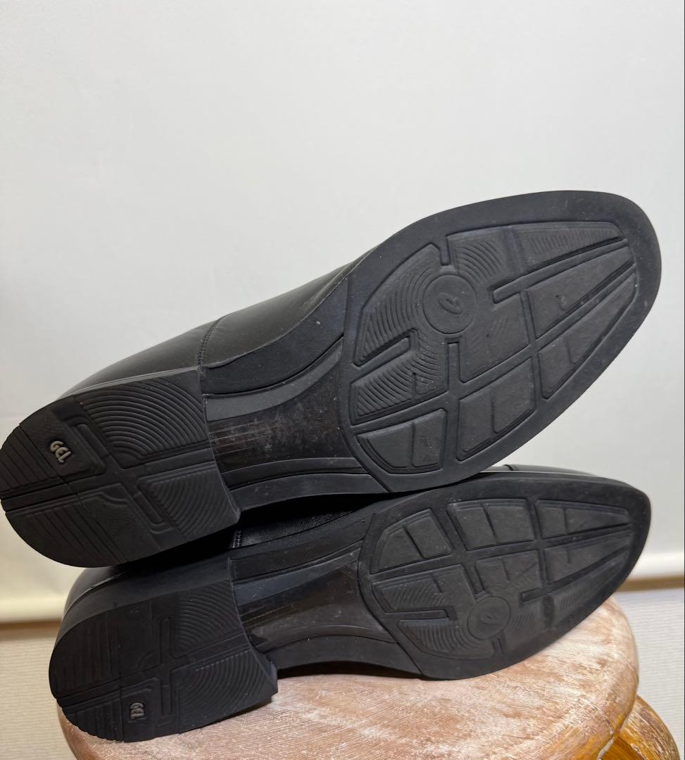 アシックス ランウォーク 1231A054-001 3E 25.5 革靴 黒