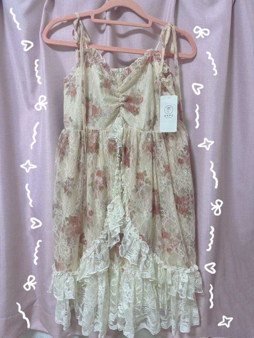 【美品】axes femme ブーケレースキャミチュニック