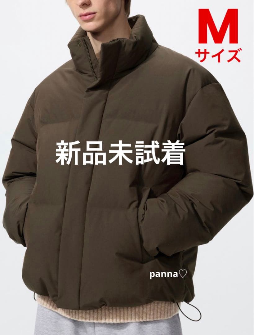 K☆新品未試着☆UNIQLO シームレスダウンジャケット ダークブラウンM