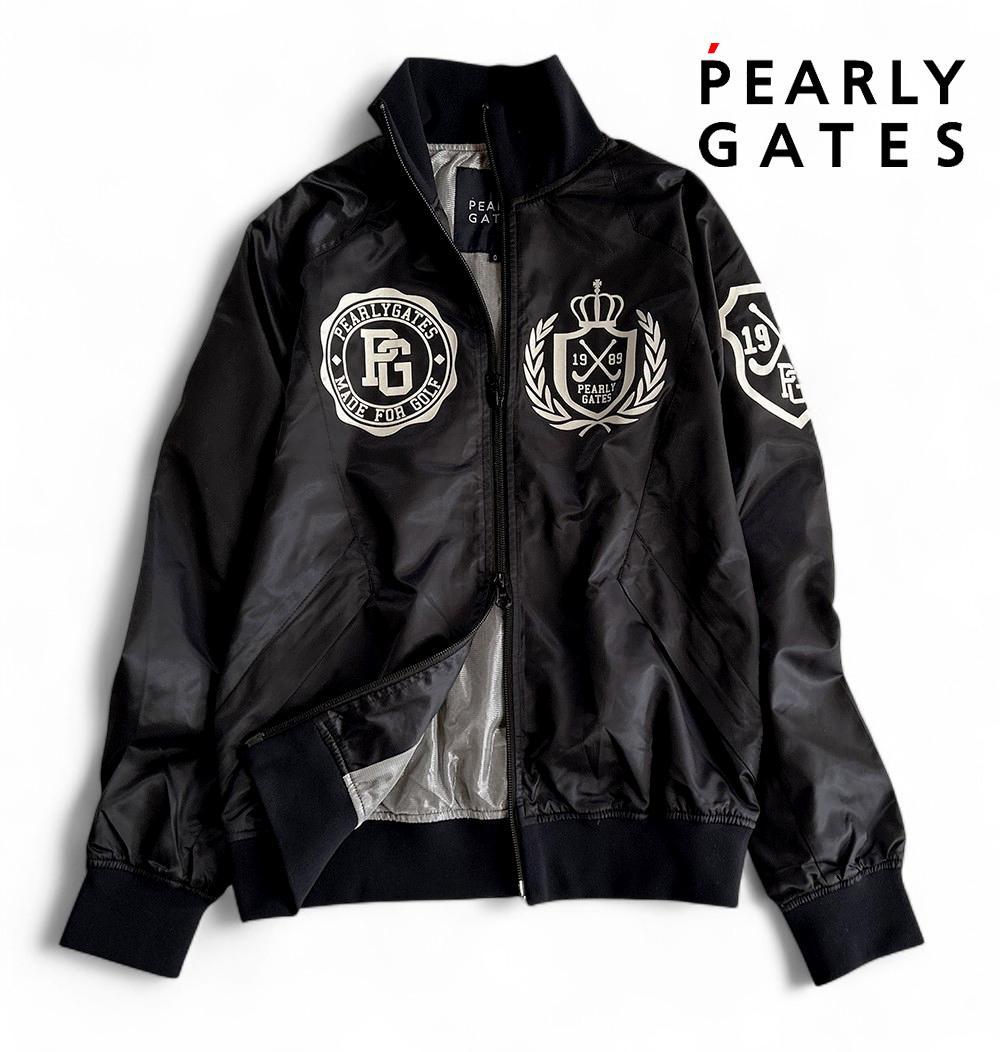 未使用級パーリーゲイツ 蓄熱フィルム裏地 ダブルジップスニードジャケット紺