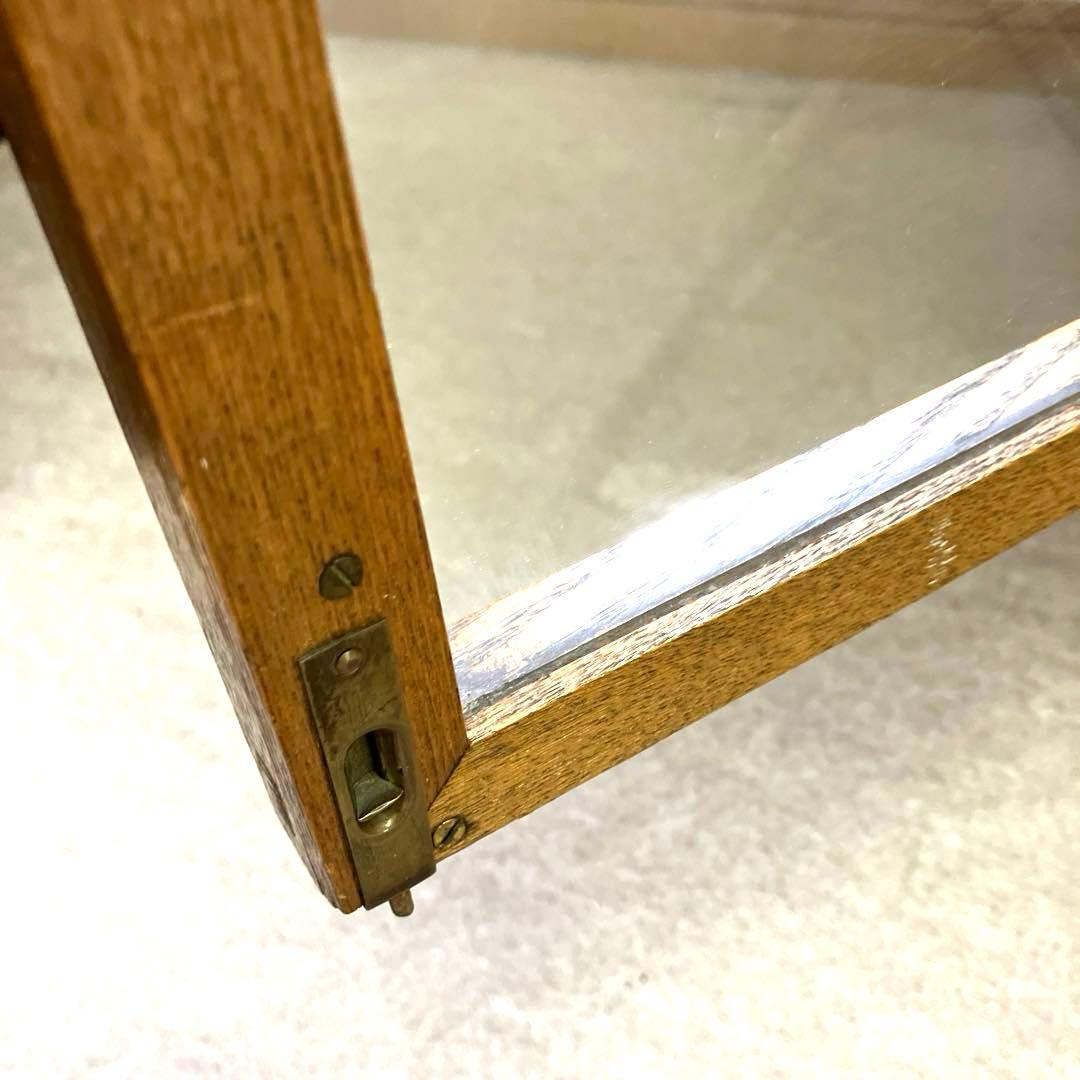 昭和レトロな引き出し付きガラス棚（飾り棚や本棚に）