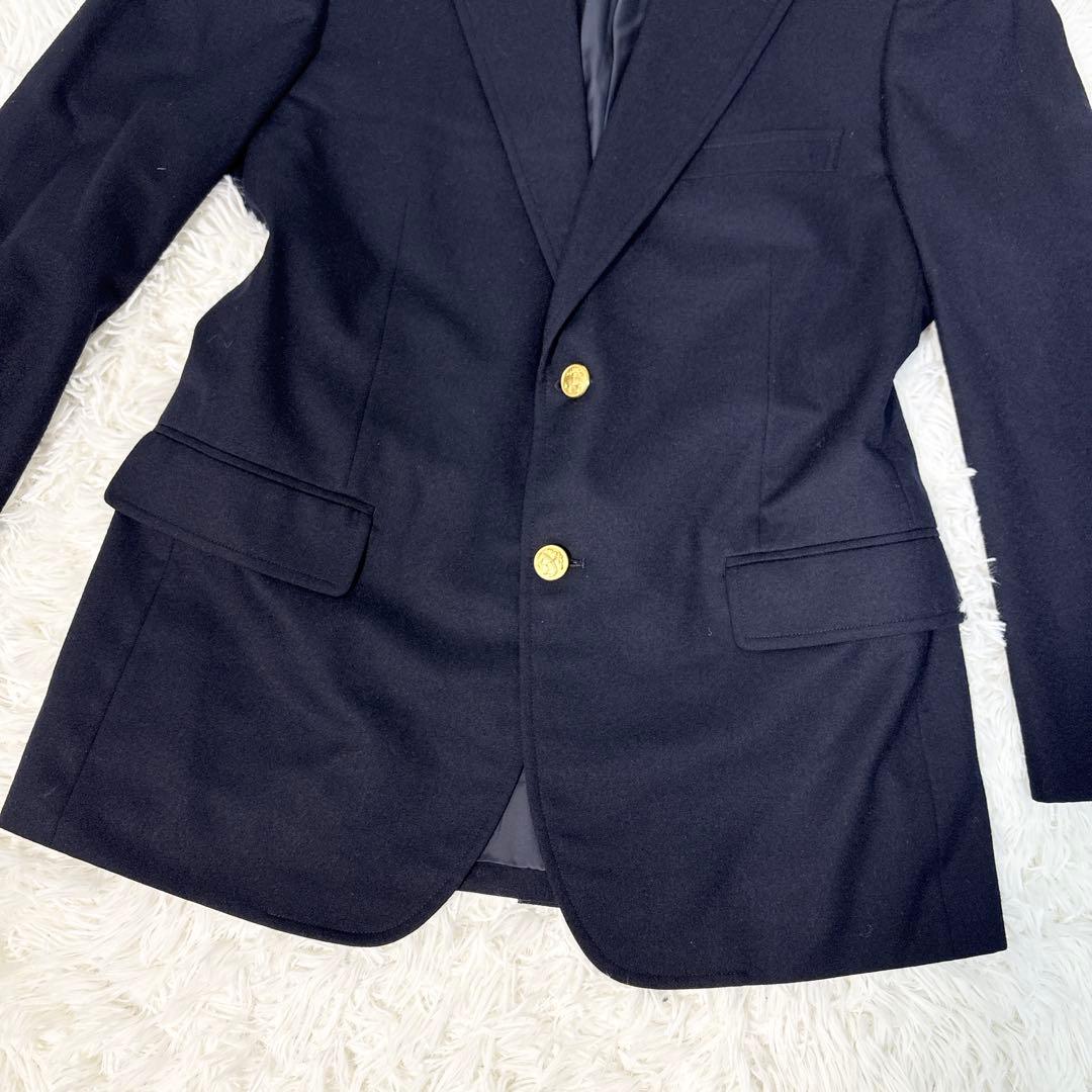 ブルックスブラザーズ 紺ブレ テーラードジャケット 金ボタン ロゴ 37SHT