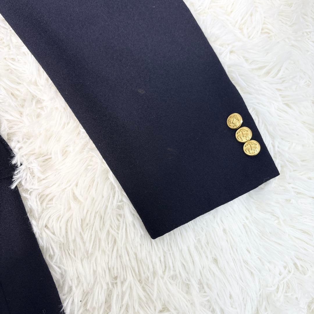 ブルックスブラザーズ 紺ブレ テーラードジャケット 金ボタン ロゴ 37SHT