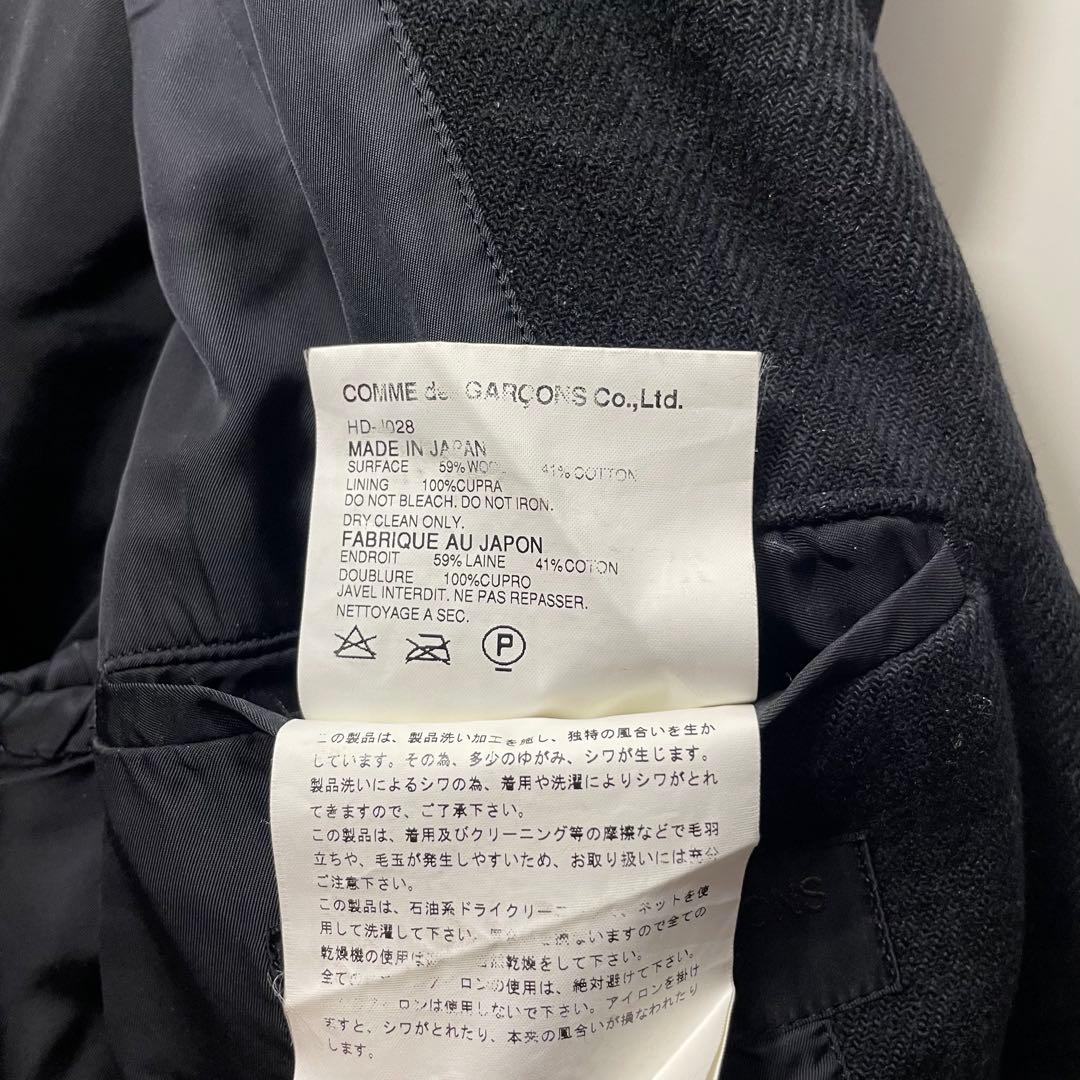 コムデギャルソンオム ブラックグレーチェック柄 カジュアルジャケット