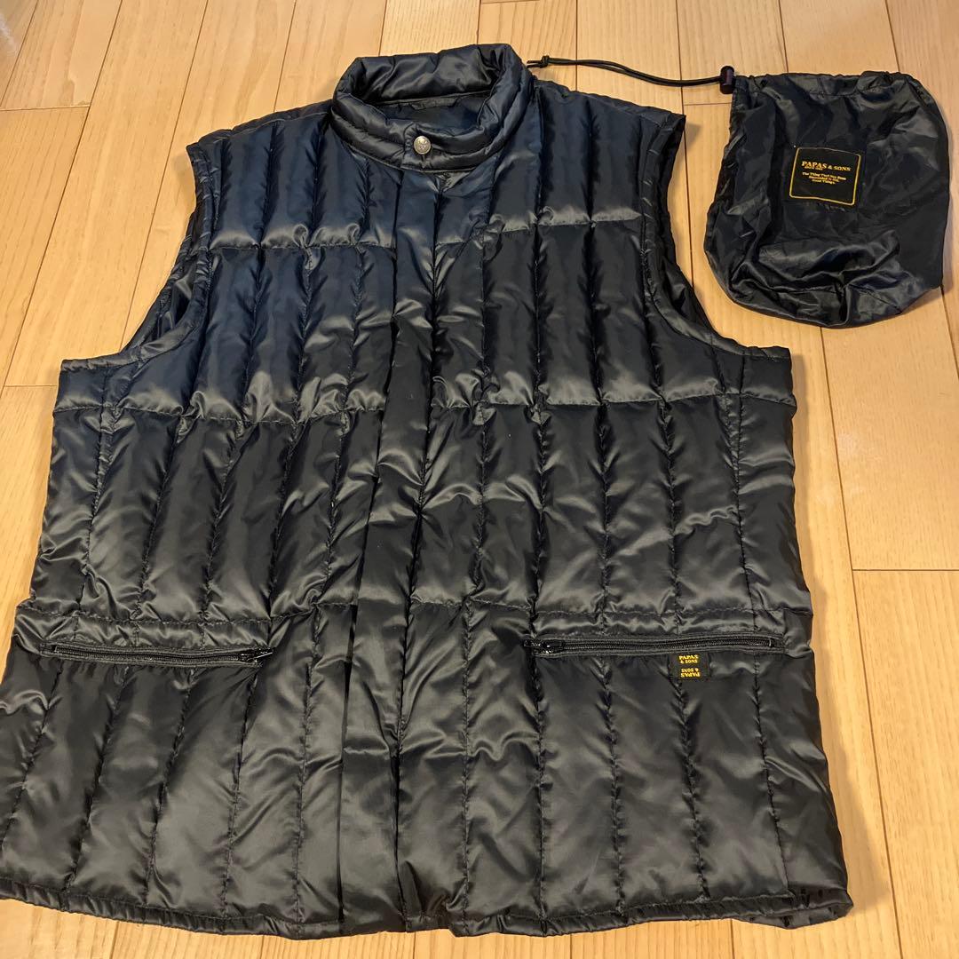 パパス　ダウンベスト　収納袋付き