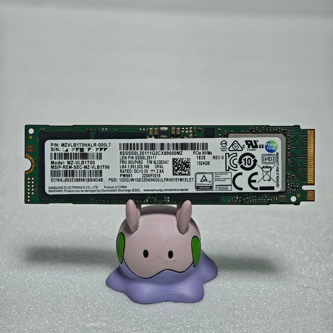 内蔵型SSD SAMSUNG PM981 1TB M.2 SSD MZ-VLB1T00