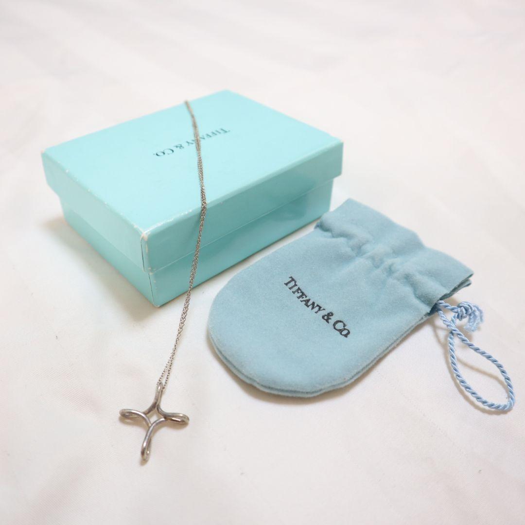 Tiffany & Co. クロスネックレス 38cm 2×2.5 箱ポーチ付き