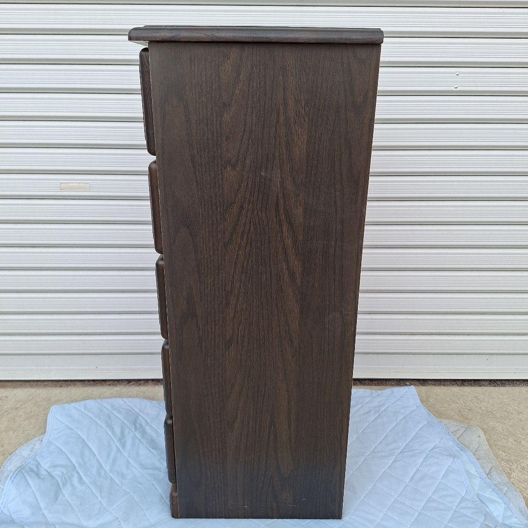 木製ダークブラウンチェスト 5段