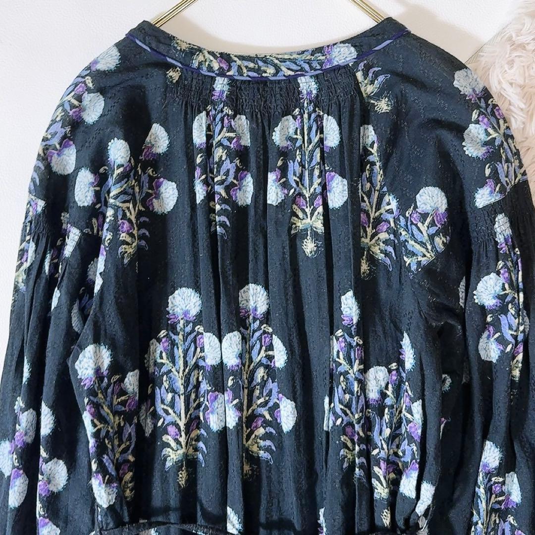 極美品ꕥヌキテパ 2024 完売 コットンジャガードマリーゴールドプリントドレス