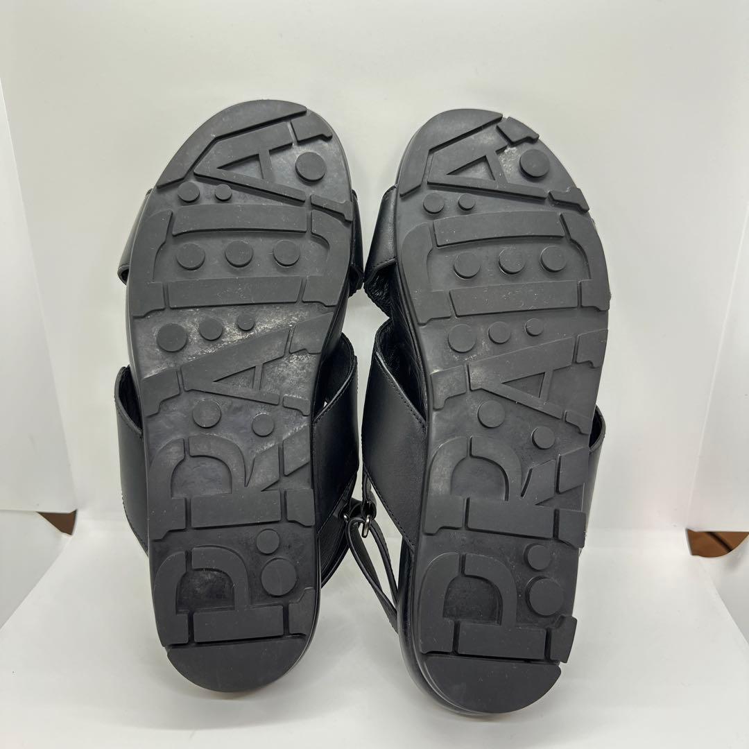 PRADA SPORTS プラダ レザーサンダル ロゴ ベルト