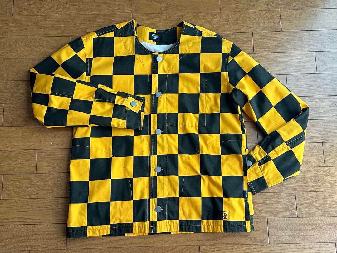 希少 VANS バンズ ノーカラー ジャケット チェッカージャケット