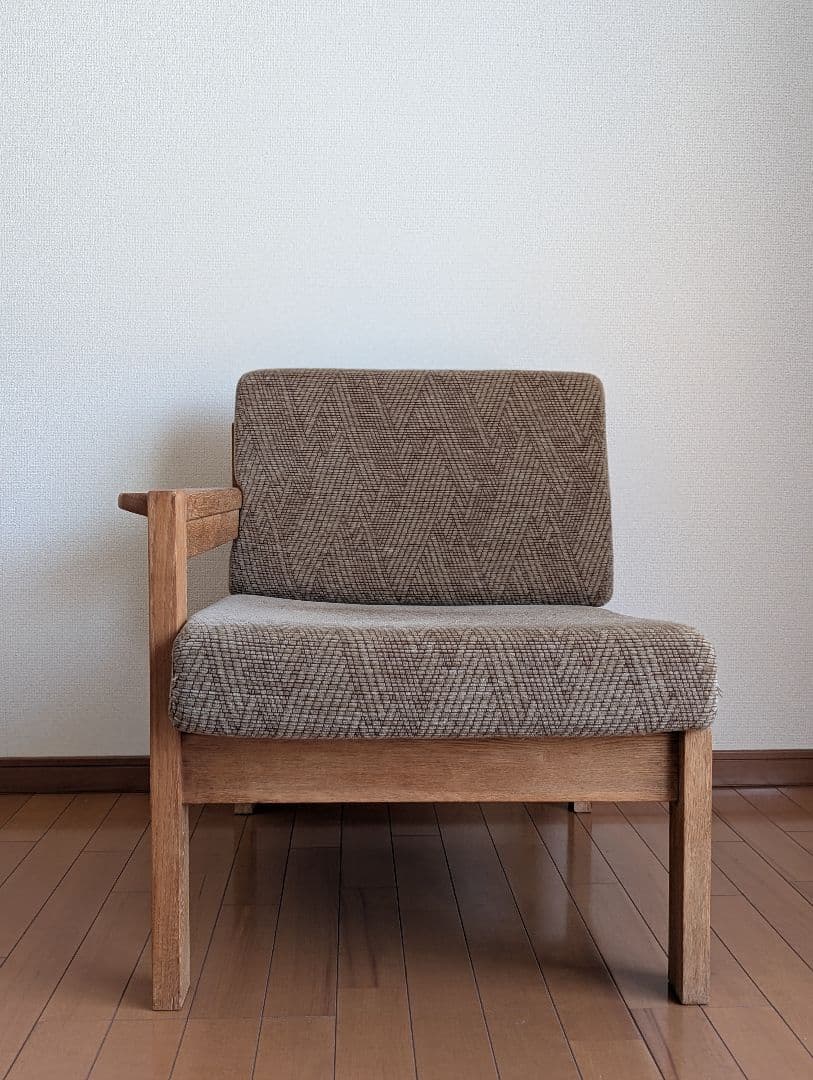 のんき大将　北欧ヴィンテージソファ　オーク　右アーム