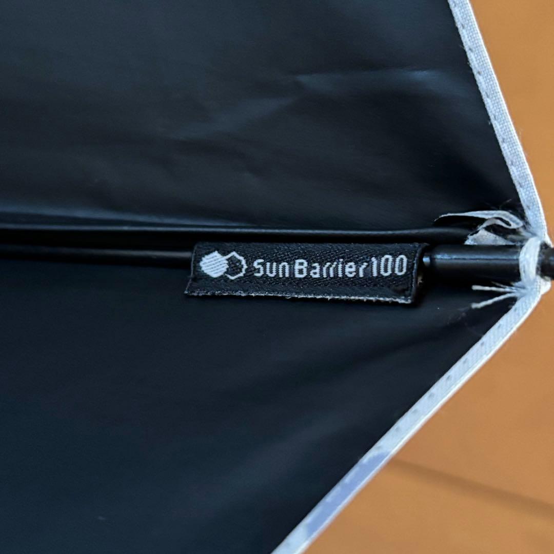 【未使用】サンバリア100 三段折　日傘　水玉