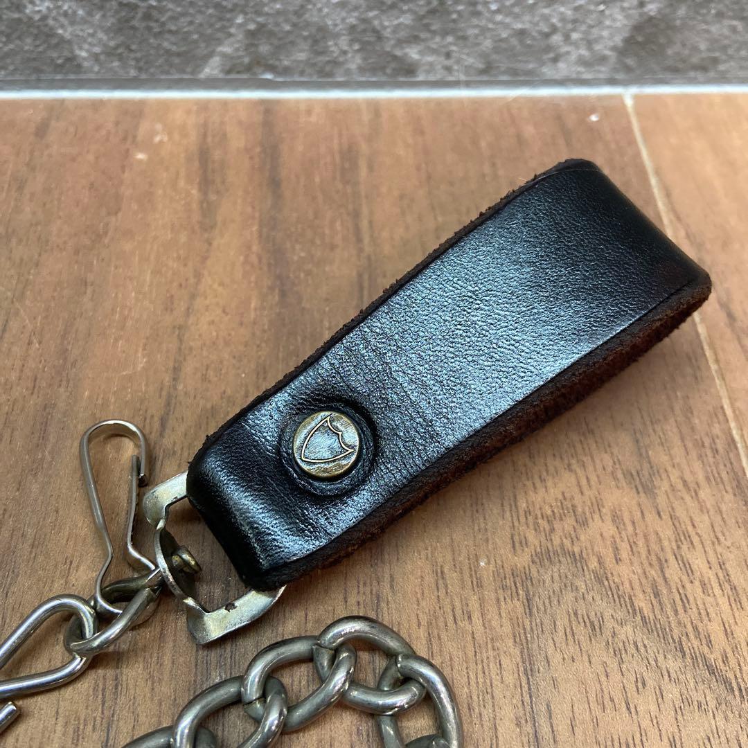 美品HTC フラワーシルバースタッズ ウォレットチェーン ターコイズ