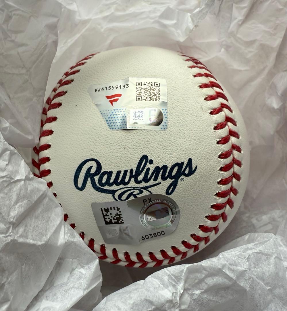 MLB開幕戦2025ドジャース先発投手2名直筆サインボール ケース付属