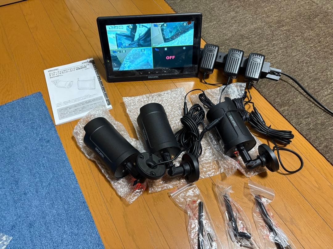 防犯カメラ ワイヤレスカメラセット WSS10M1CL カメラ3台セット