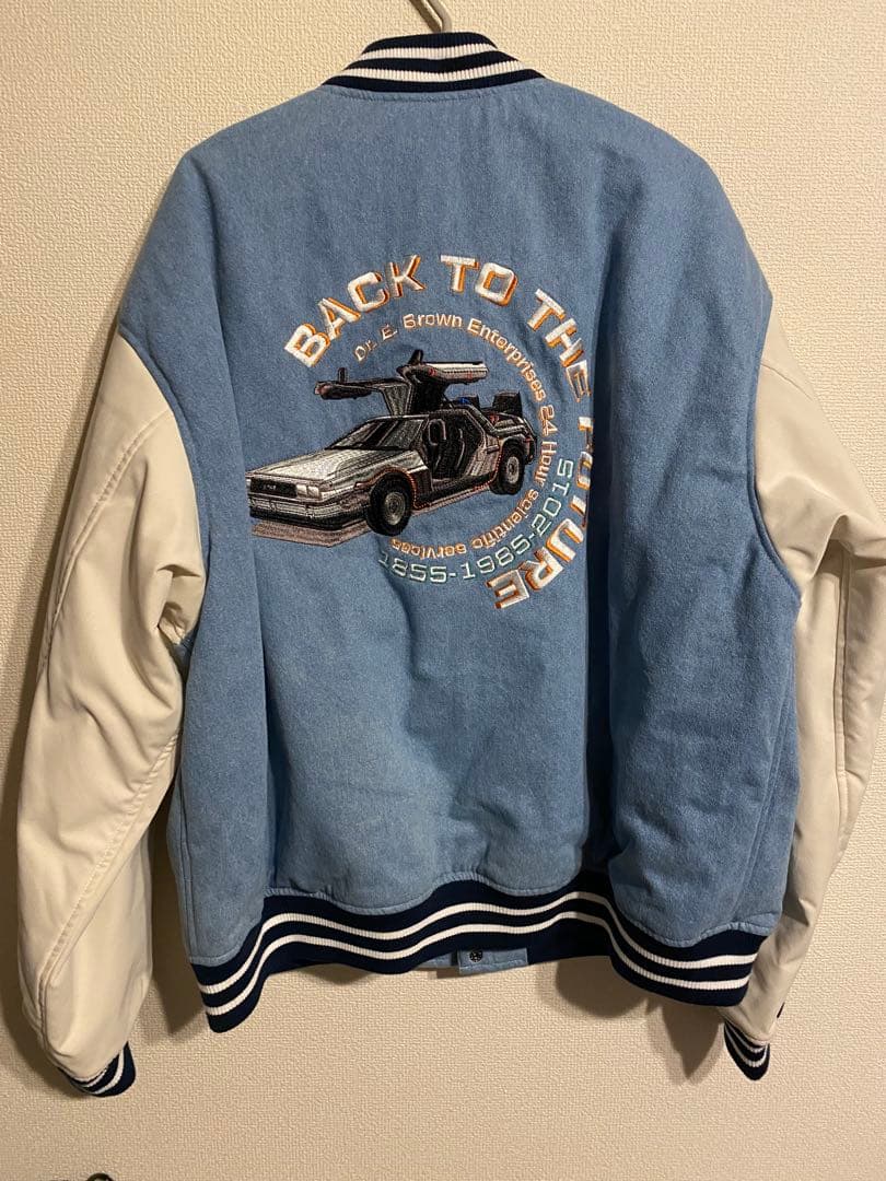 新品タグ付き★ニコアンドバックトゥザフューチャー刺繍スタジャン未使用BTTF