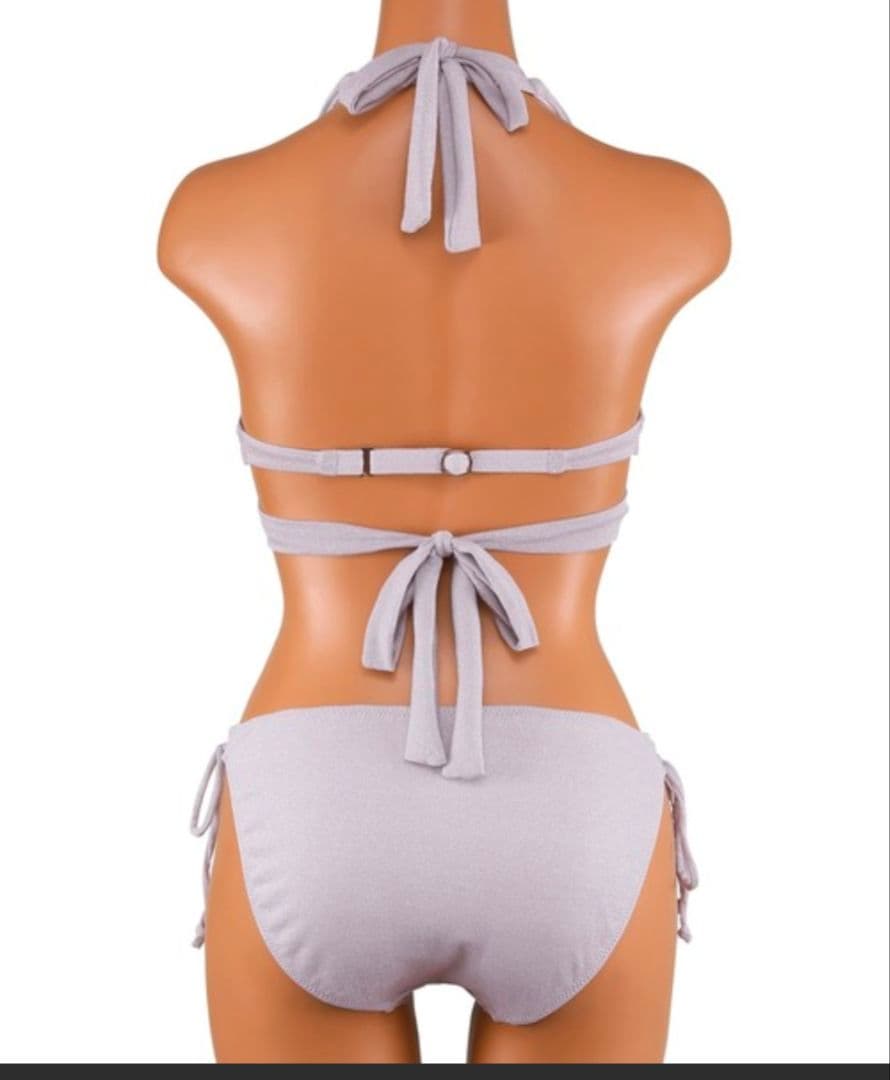 ち*ほ様 新品【ナチュラルアップブラ】ノンワイヤービキニ　9M　シルバーラメ