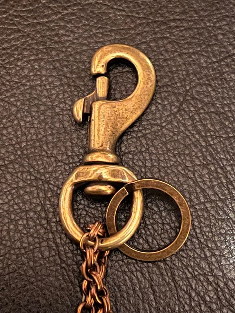 アンプジャパン　ウォレットチェーン　　ブラス製　ダブルクリップ　タグ付き