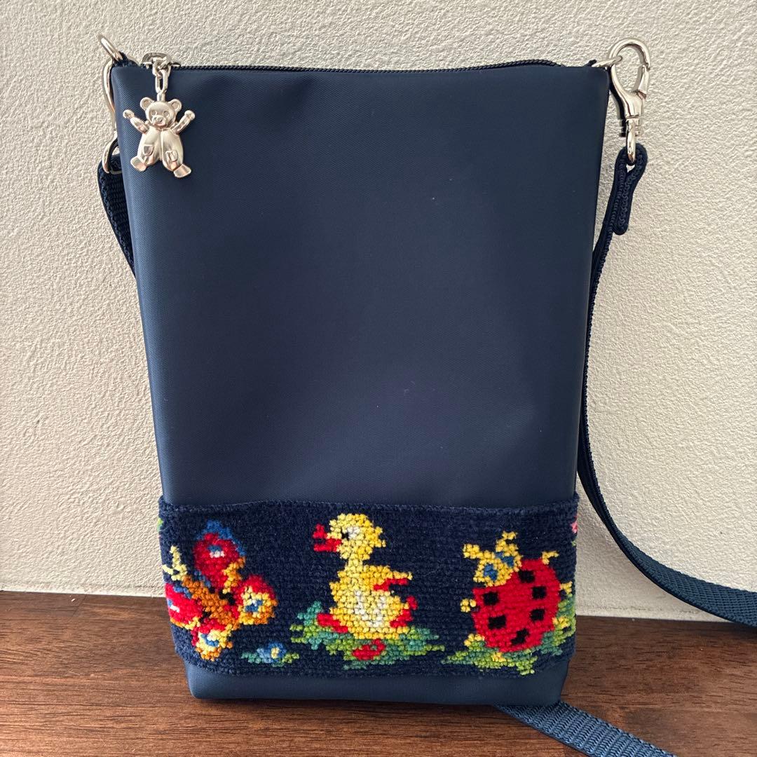 フェイラー　ネイビー　ハイジ　スマホショルダー　学校フェイラー　送迎バッグ